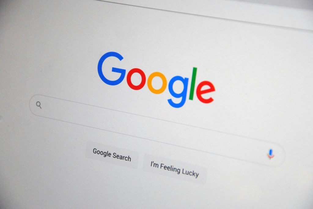 immagine di Google su una pagina di pc